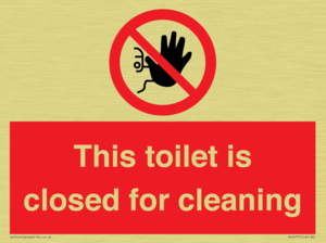 This toilet is closed for cleaning